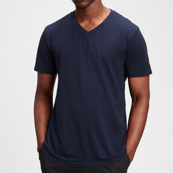 GAP | Classic Vneck Navy Shirt - Picture 1 of 5